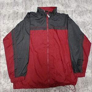 Men's Red and Gray Windbreaker
